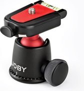 Joby BallHead 3K tête de trépieds Noir, Rouge Acrylonitrile-Butadiène-Styrène (ABS), Aluminium, Ressort en acier, Acier, Élastomère thermoplastique (TPE) 1/4" Balle