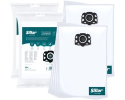 Sillar Stofzuigerzakken, synthetisch, 3-laags filtratie, 10 stuks, vervangers, compatibel met Karcher KWD4 KWD5 KWD6 MV4 MV5 MV6 WD4 WD5 WD