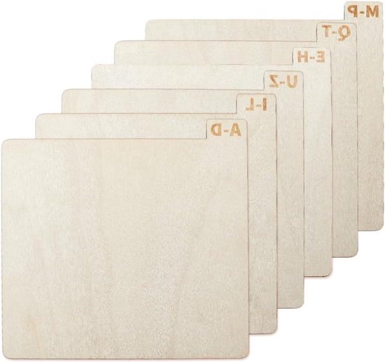 Houten LP dividers A t/m Z | Bob's Vinyl