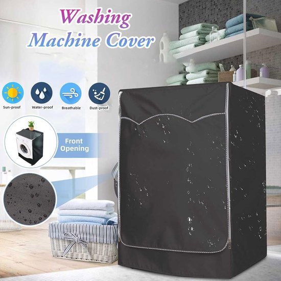 Zerodis Washing Machine Cover, PU Coating, Front Loading Washing Machine Cover for Balcony (60 x 60 x 88 cm) van Merkloos	 — afbeelding 2