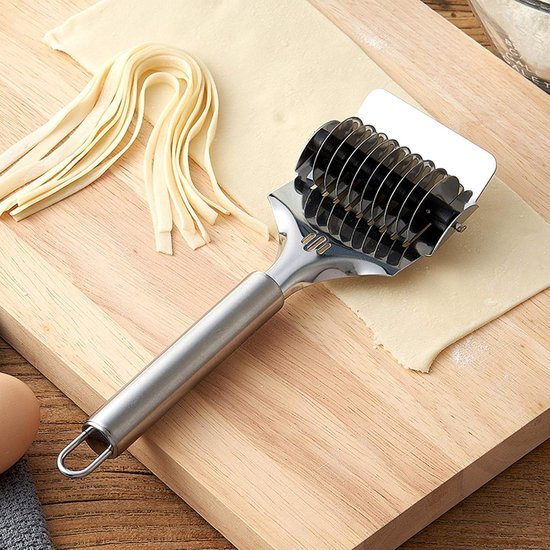 2Pcs Pasta Roller,Pasta Dough Cutter Noodle Grid Roller with Comfort Handle Spaghetti Maker Kitchen Cooking Tools — afbeelding 5