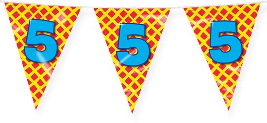 Vlaggenlijn Happy Party 5 jaar | verjaardag slingers | De Goede keus