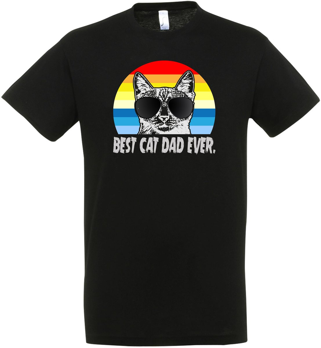 Best Cat Dad Ever T-shirt - Heren Dames - Unisex - Katten - cadeau - Grappige T-shirt’s - Origineel - Kat - Vader - Cadeau - Zwart - Funny - Grappig - Maat M