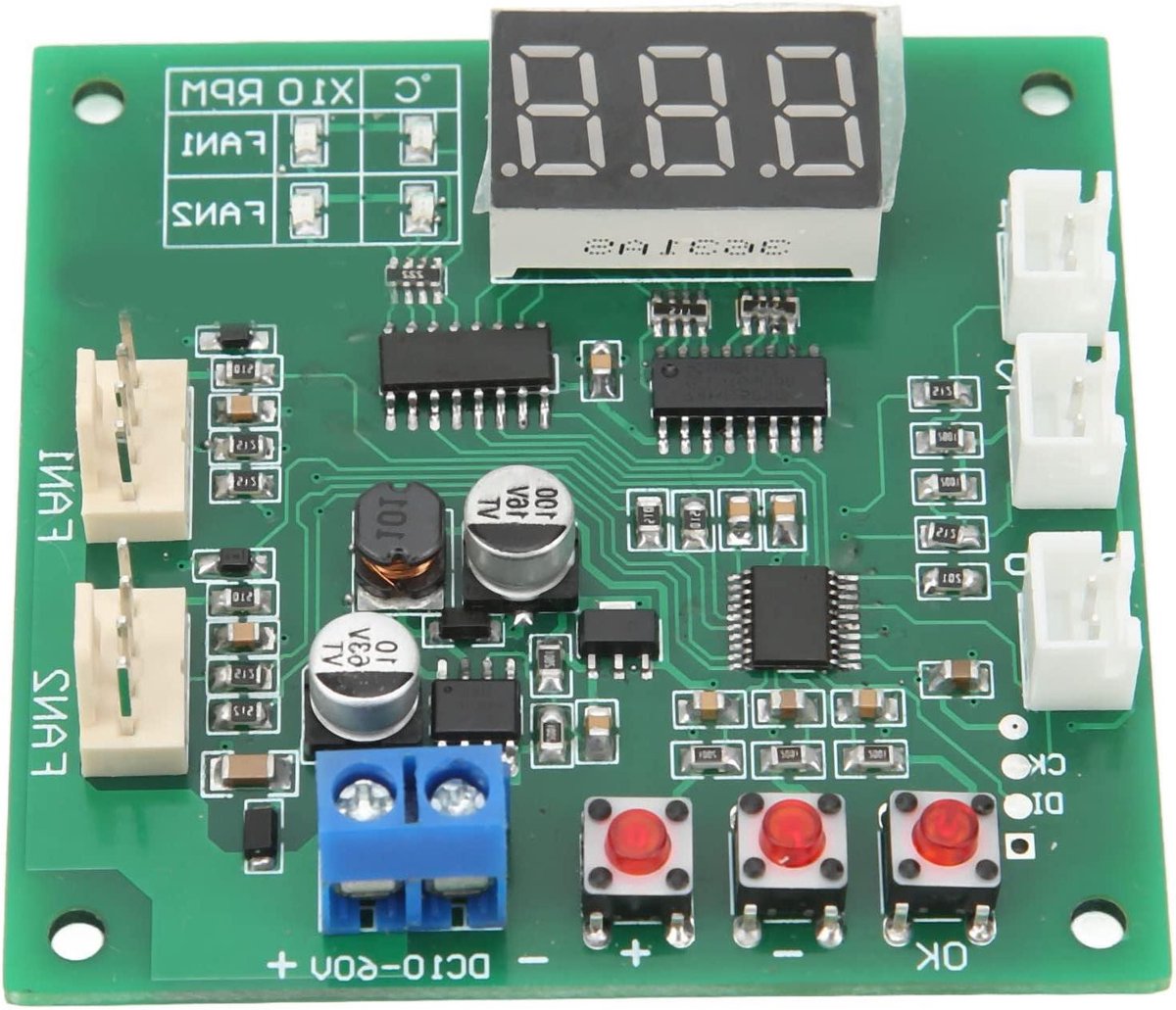2-kanaals Ventilator Temperatuurregelaar PWM Stuurprogrammamodule - DC8-60V, Snelheidsregelaar, Pc Componenten, Ventilator Alarm