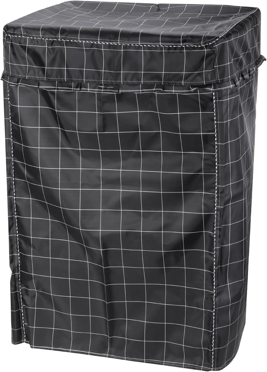 Afdekking voor wasmachine met hogere belasting - waterdichte afdekking voor draagbare wasmachine - 22 x 24 x 35 cm (maat M) - zwart - bescherming voor wasmachine