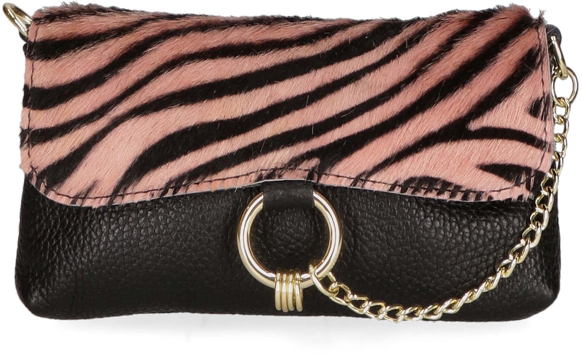 FELIPA Dames Handtas Clutch Bag, Zebra Roze