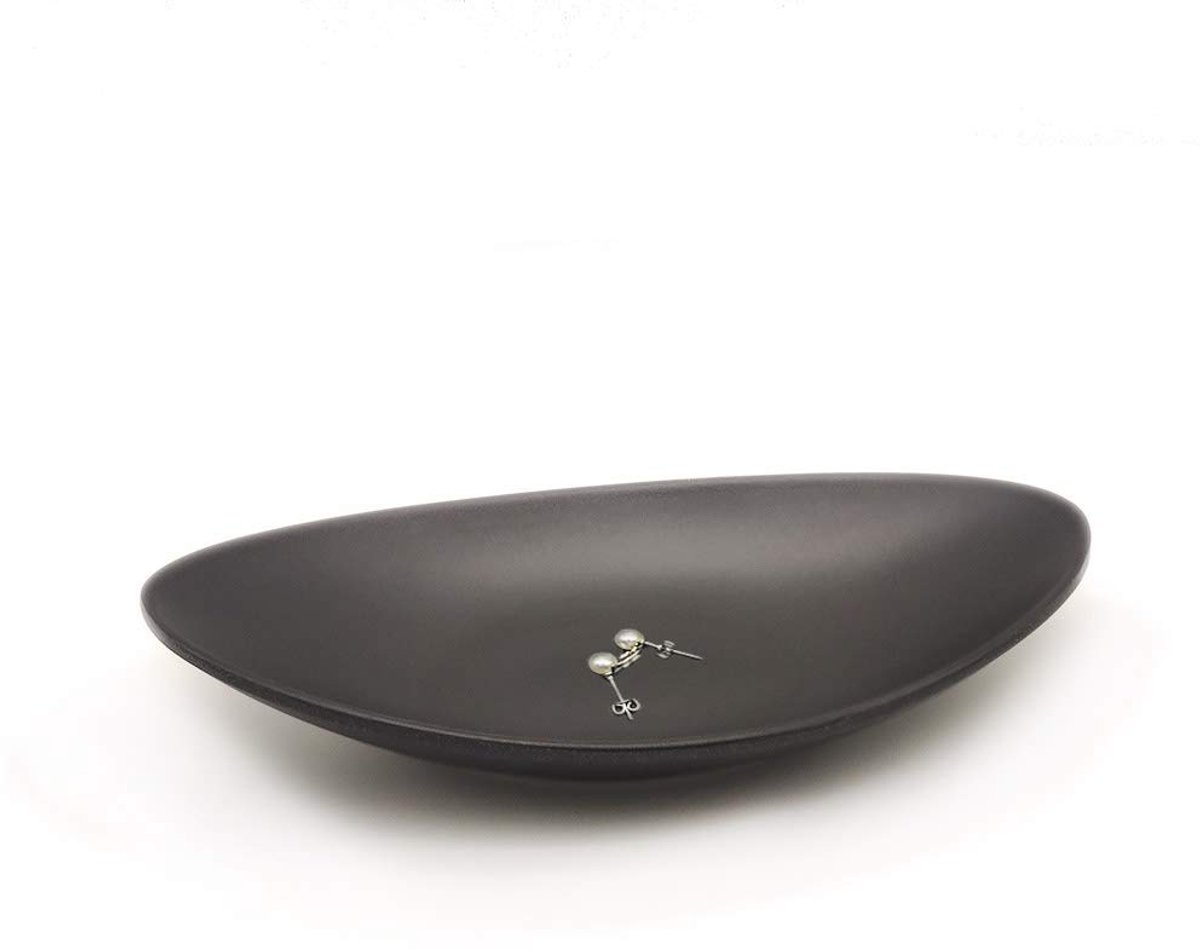 XinHuiGY Zwarte sleutelhangerschaal, sieradenlade, sleutelopberger, dressoirdecoratie, entree, sleutelkom, decoratieve sieradenschaal, housewarmingcadeau