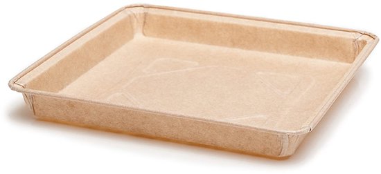 WedDecor 9 (23cm) vierkante dessert wegwerp papieren borden felroze