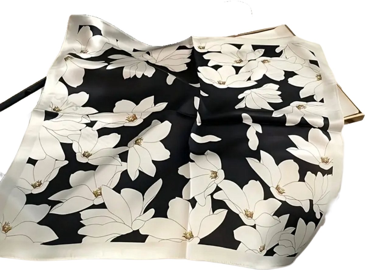 Flipflop Club® Scarf Magnolia | Satijnen Hoofdsjaal | Zomer Trend | Festival Head Scarf | Bandana | Headscarf | Headband | Sjaal voor hoofd | Sjaal Haarband | Zijdezacht Sjaaltje — afbeelding 2
