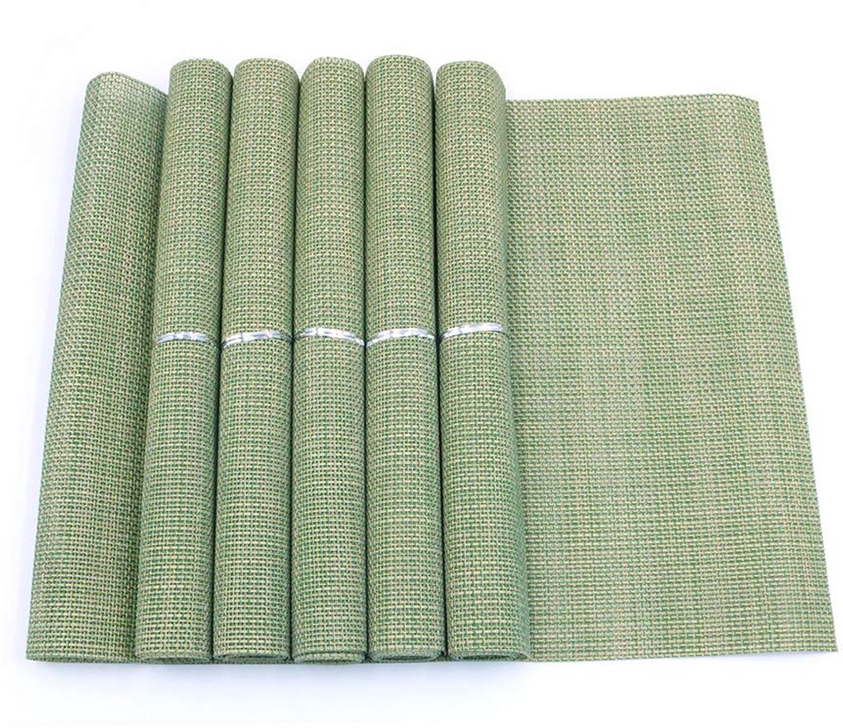 Unyqoos® Stijlvolle en Set van 6 Antislip Placemats voor Binnen en Buiten 45 x 30 cm