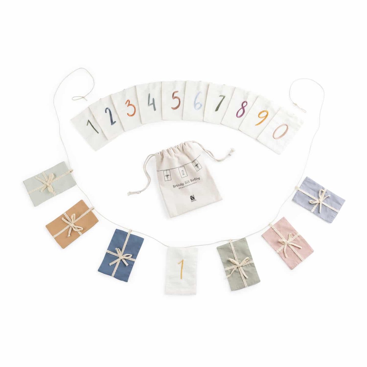 Sebra Vlaggenslinger Birthday Gift Bunting
