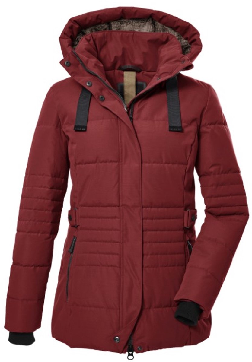 Killtec dames winterjas - 39930 - rood - padded iets langer - maat 42
