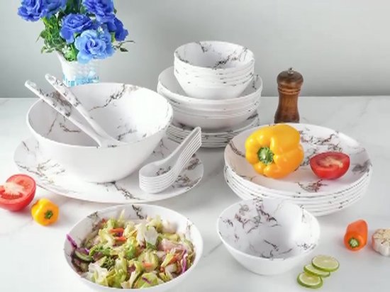 Sazaki Service De Table En Mélamine - Assiettes En Céramique Peintes à