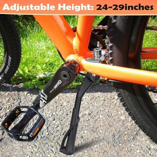 Béquille Réglable Double Jambes Pour Vélo – Alliage Aluminium (Noir, Universelle)