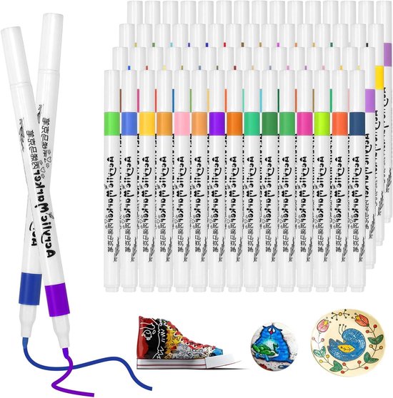 36 Kleuren Acrylstiften Set voor Stenen, Waterbestendige Stiften 36 Kleuren Acrylstiften Set voor Stenen, Waterbestendige Stiften