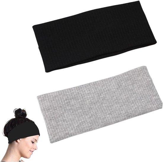 Allecto Plus - Sport Hoofdbanden voor Mannen en Vrouwen - Anti-Slip Elastische Haarbanden - Yoga en Sport Hoofdbanden voor Jogging en Voetbal - 2 stuks