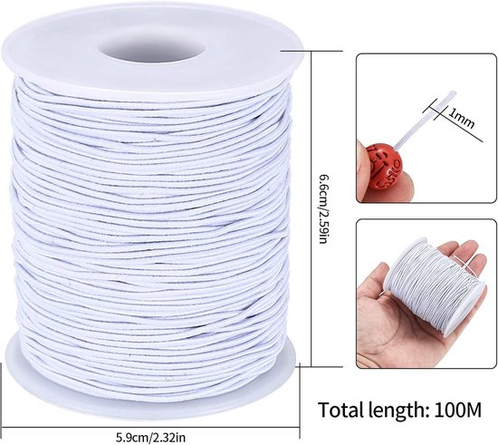 Elastisch transparant nylon 0.4mm - 18 meter - Kraaltjes van Renate