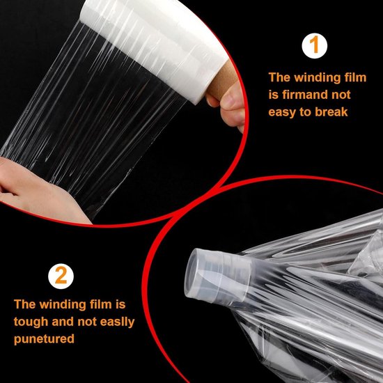 Industriële Sterkte Pe Clear Wrap Folie 50 Cm 25 Mic Pallet Moving Supplies Verp