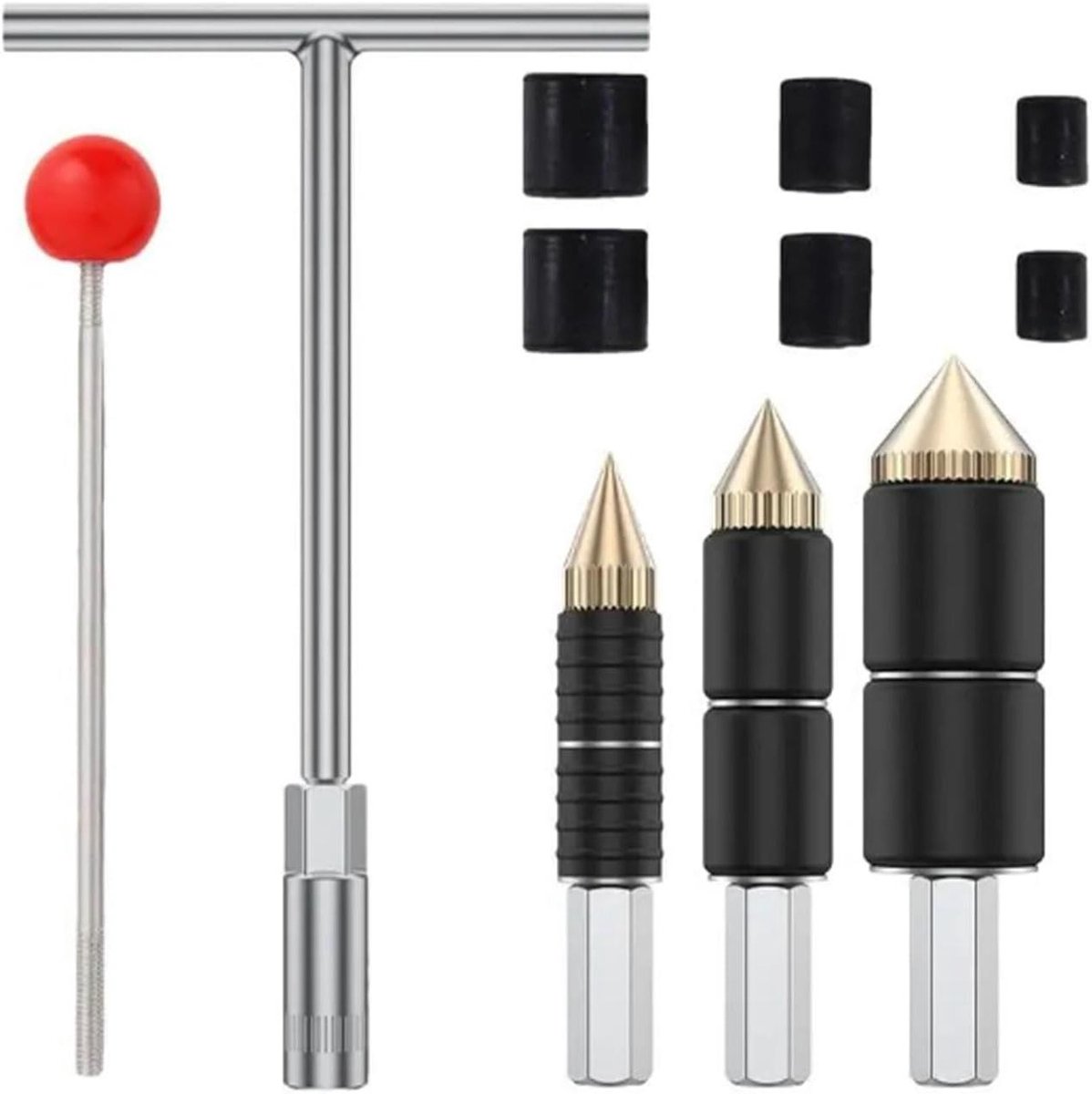 Allecto Plus - Waterstopper gereedschap van roestvrij staal met hoge hittebestendigheid voor reparatie en onderhoud van waterleidingen, inclusief waterplugnaald.