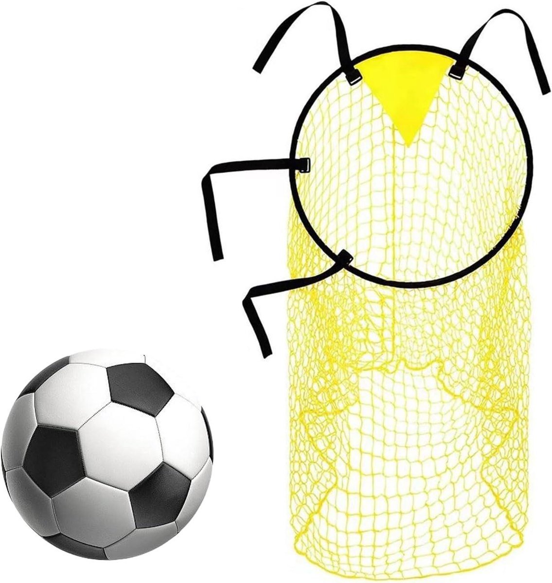 Allecto Plus - Inklapbare trainingsuitrusting voor voetbaldoel met verstelbare gespen en afmetingen 45 x 60 cm - Ideaal voor nauwkeurige voetbaltraining.