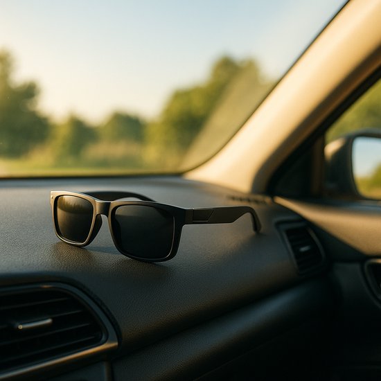 Lunettes de soleil sport noires pour homme – Design moderne avec Verres foncés