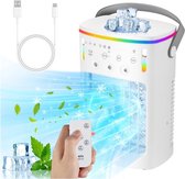 4-in-1 Mobiele Airco Zonder Afvoerslang – Met Afstandsbediening - Mobiele Airco Voor Slaapkamer Zonder Slang – Mini Airco - Ventilator - Airconditioning – Aircooler Met 3 modussen