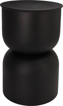 In & Out Deco Bijzettafel - Metaal - Organisch - kleur Zwart - Hoog 46 cm - Rond 31 cm