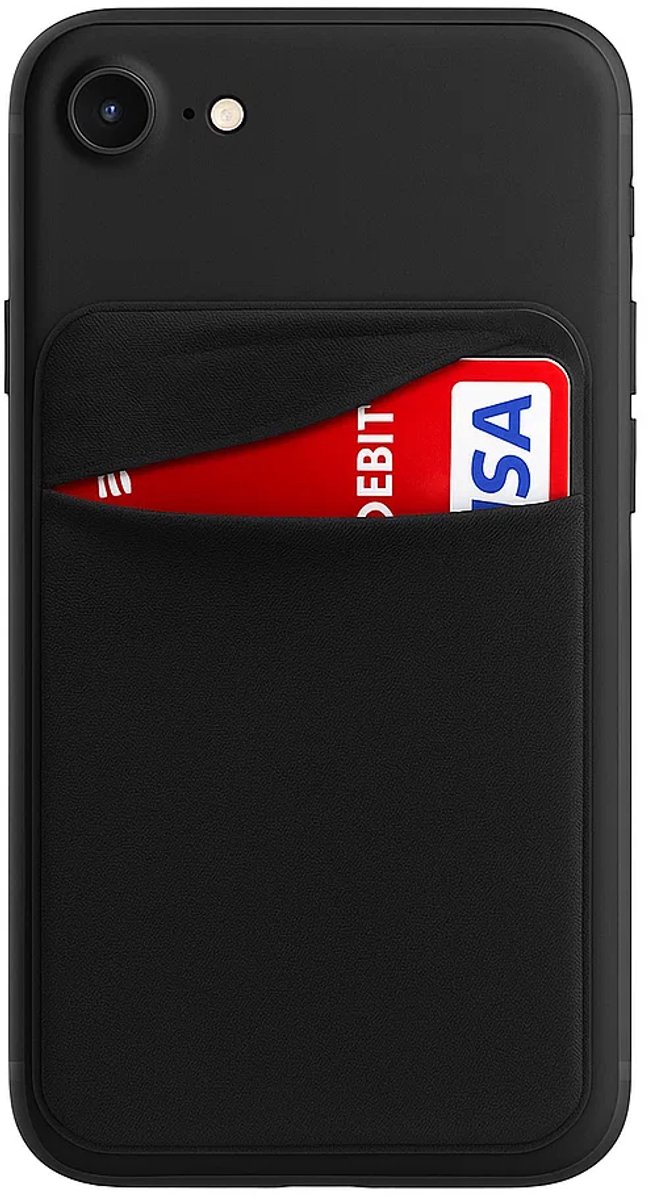 Pasjeshouder Met Sluiting Voor Smartphone I Creditcardhouder I Kaarthouder I Opplakbare Pasjeshouder I Rekbaar I Zwart