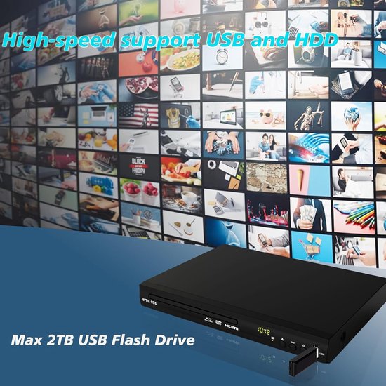 RFWR® Multimedia Blu-ray Speler met Dolby Audio en Full HD 1080p — afbeelding 4