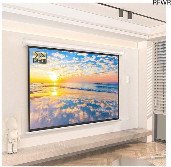 Projectiescherm voor binnen en buiten 60/72 inch, wasbaar projectorscherm 4:3/16:9 Opvouwbaar anti-kreuk Draagbare projector Filmscherm voor thuisbioscoop Film Kantoorspel (Size : 60 (4:3