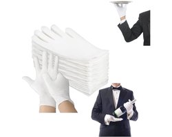 12 paar witte katoenen handschoenen - zacht handkatoen - witte handschoenen - katoenen handschoenen - alledaagse katoenen handschoenen - 8 inch - Katoenen handschoenen