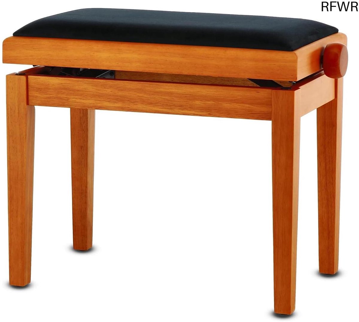 RFWR® Piano Bank Deluxe Hoogteverstelling Schaarmechanisme Massief Hout