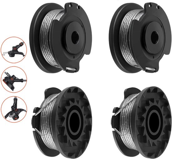 4 stuks Spoelen - Strimmerdraad vervangende spoel en lijn - Geschikt voor Bosch ART 23 SL ART 26 SL - Geschikt voor grastrimmer F016800569 F016800385
