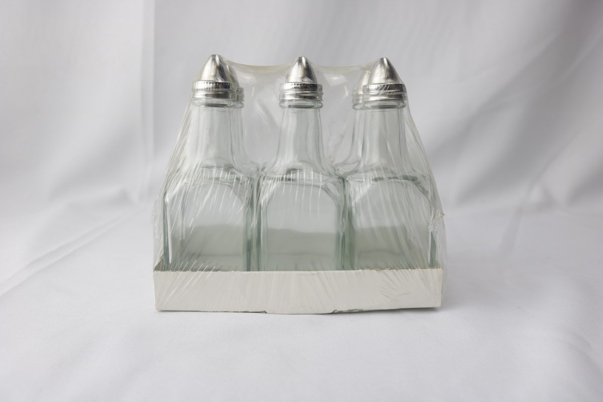 Olie/azijn flesjes 6 stuks