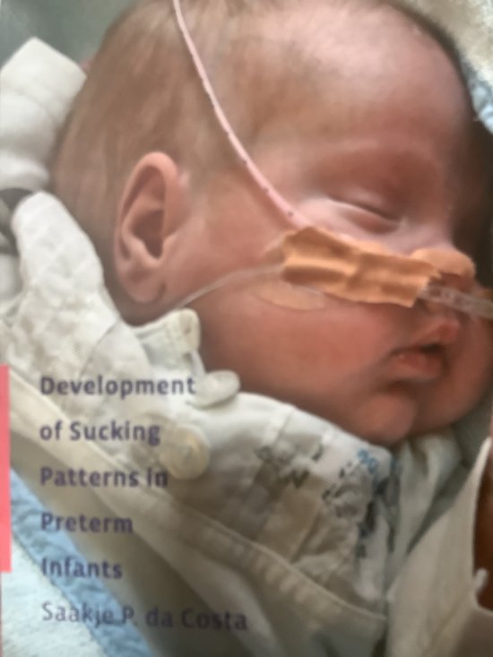 Development of sucking patterns in preterm infants - cover