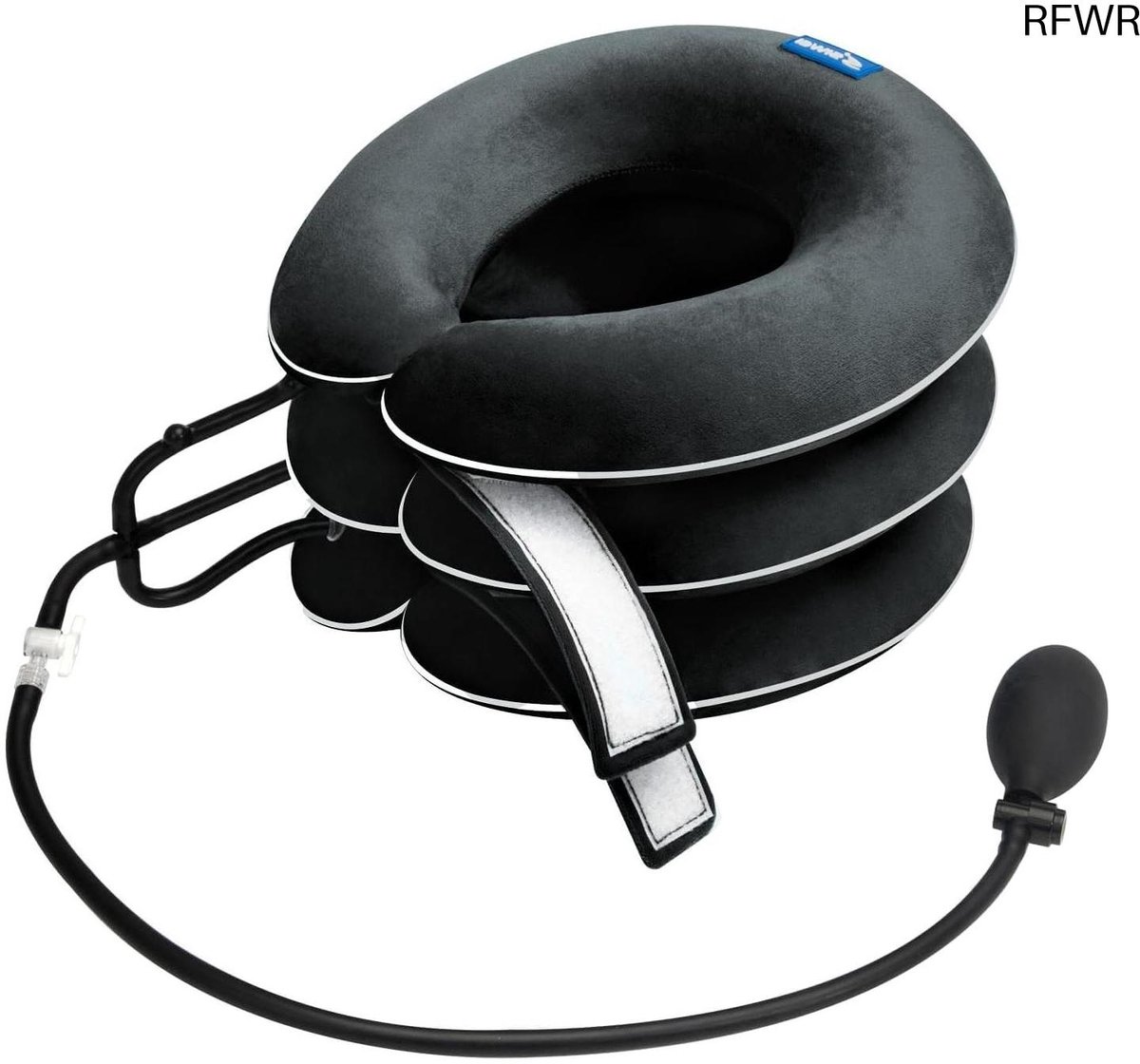 RFWR® Opblaasbare nekstretcher voor nekpijnverlichting - ergonomische tractiekraag voor thuiskgebruik