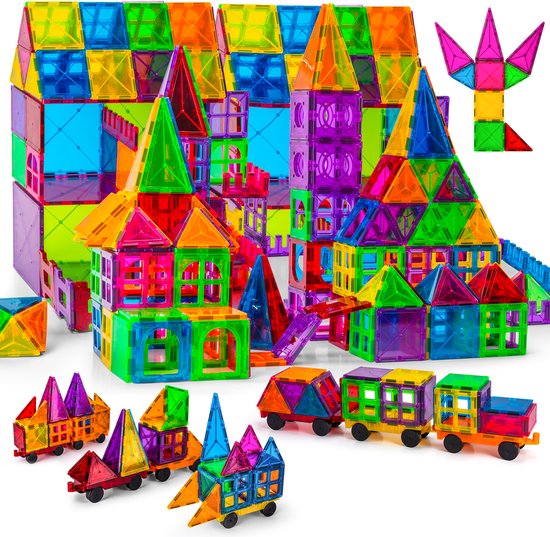 Bambini Magnetic Tiles - Magnetisch Speelgoed - Magnetisch Speelgoed Bouwblokken - 120 Stuks - Montessori Speelgoed