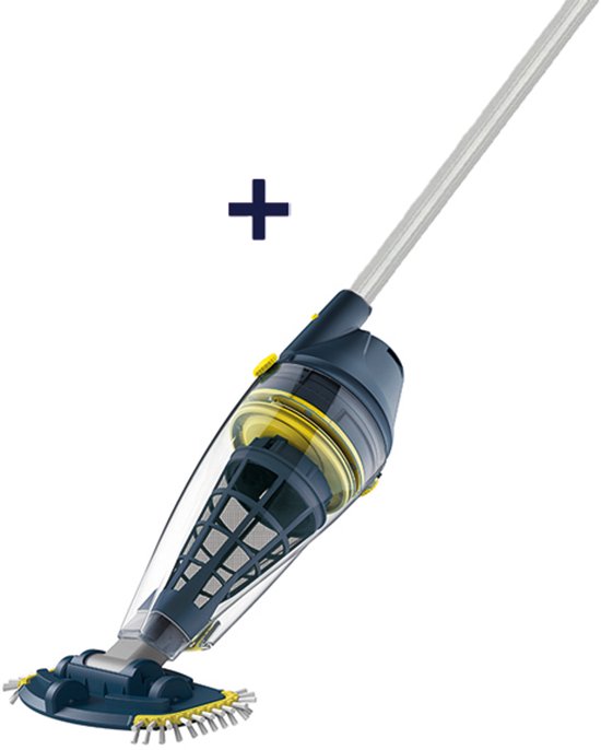 Foto: Comfortpool g7 zwembadstofzuiger steel voordeelpakket inclusief telescoopsteel max 332 cm oplaadbare zwembadstofzuiger