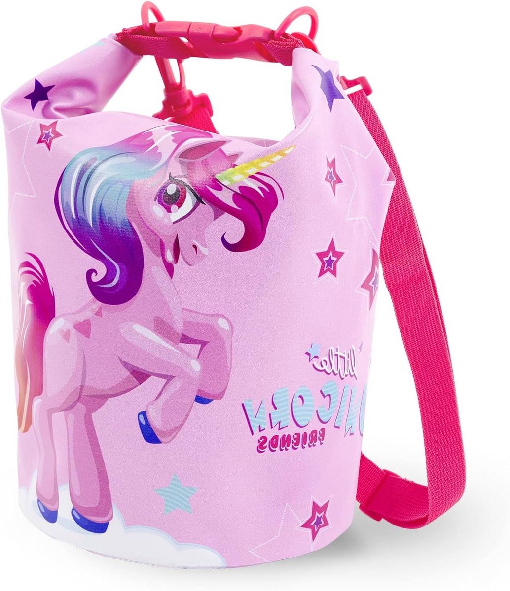 Waterdichte Tasche 5 Liter voor Meisjes - Kinderen Dry Bag Backpack Rugzakken voor Klein Kind - Kleurrijke Droogzak Bescherming Outdoor Zwemmen Zee - 25x18x18 cm