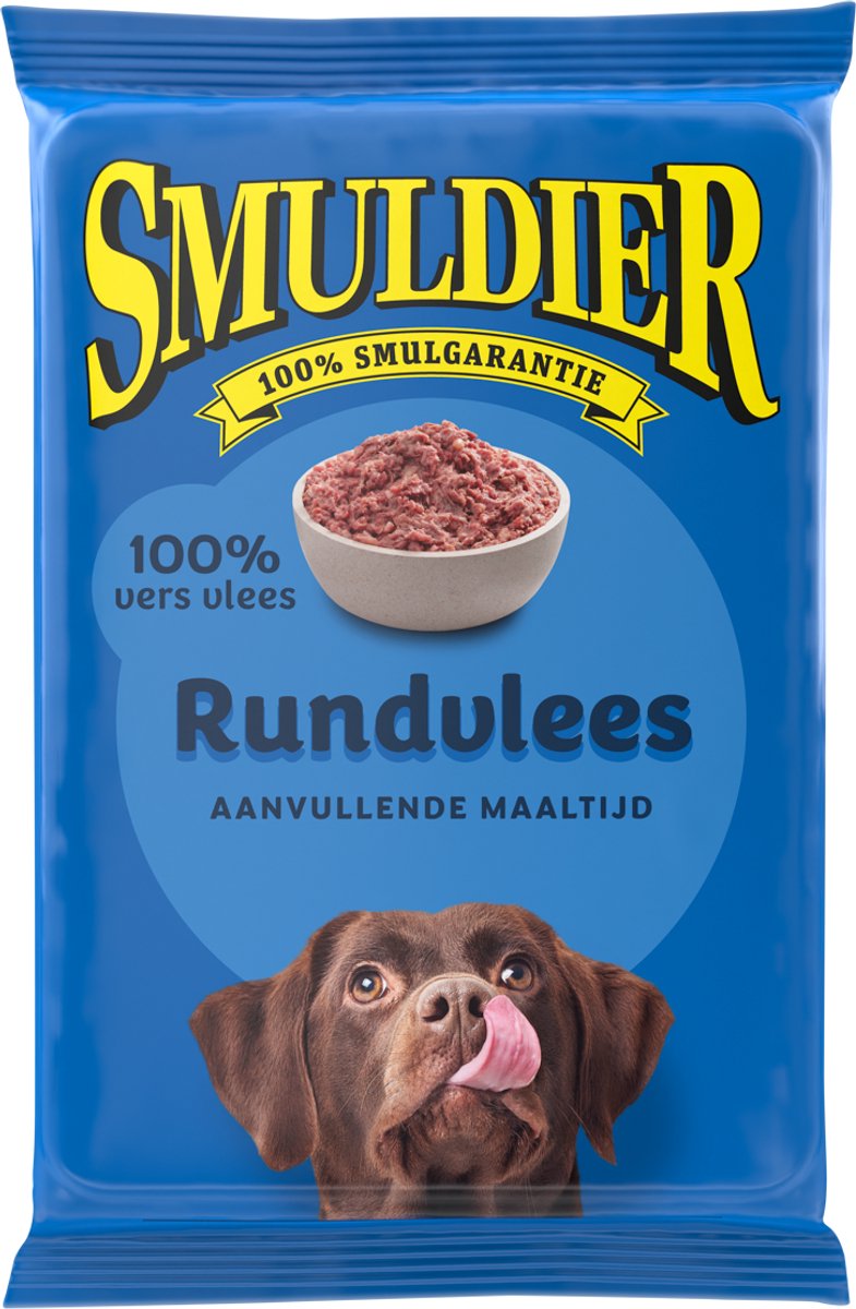 Smuldier Smuldier Rundvlees 400g | 48 st. | aanvullend | diepvries hondenvoer | vers vlees