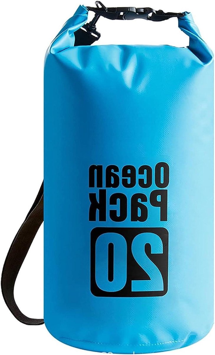 Waterdichte 20L PVC Dry Bag Rugzak met Dubbele Schouderriem voor Outdoor Activiteiten (Blauw)