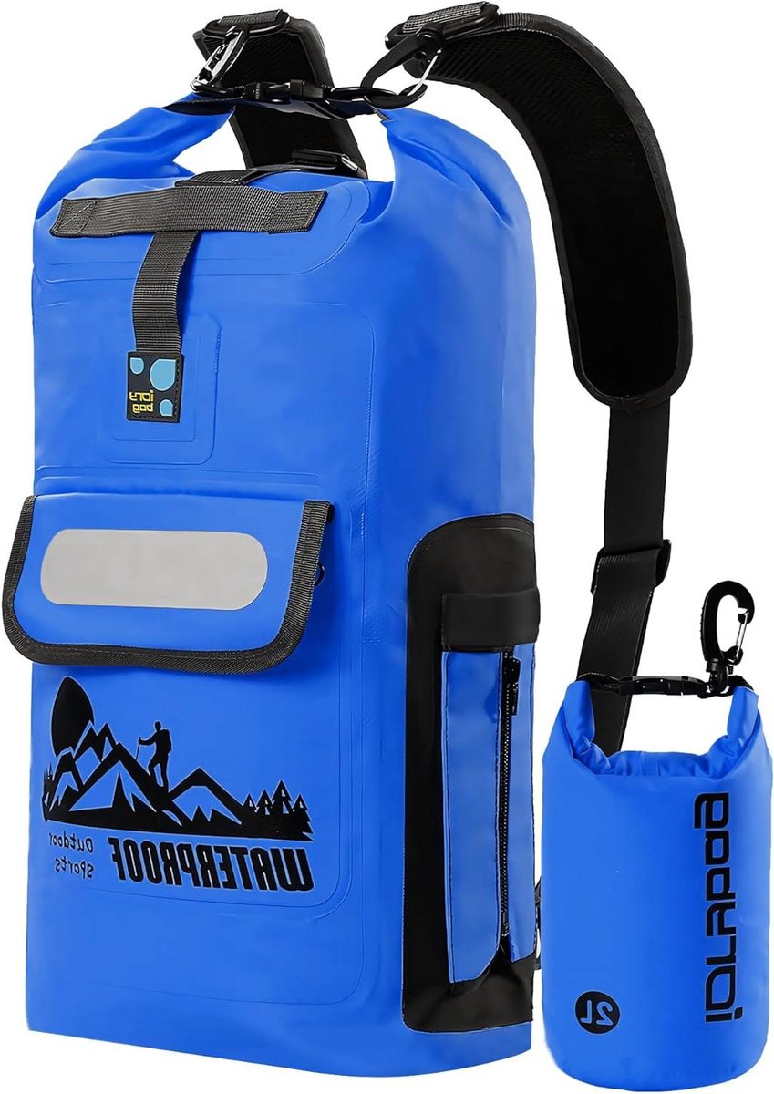 Waterdichte Drijvende 20L/30L/40L Dry Bags Rugzak voor Mannen - Kajak Blauw 20L