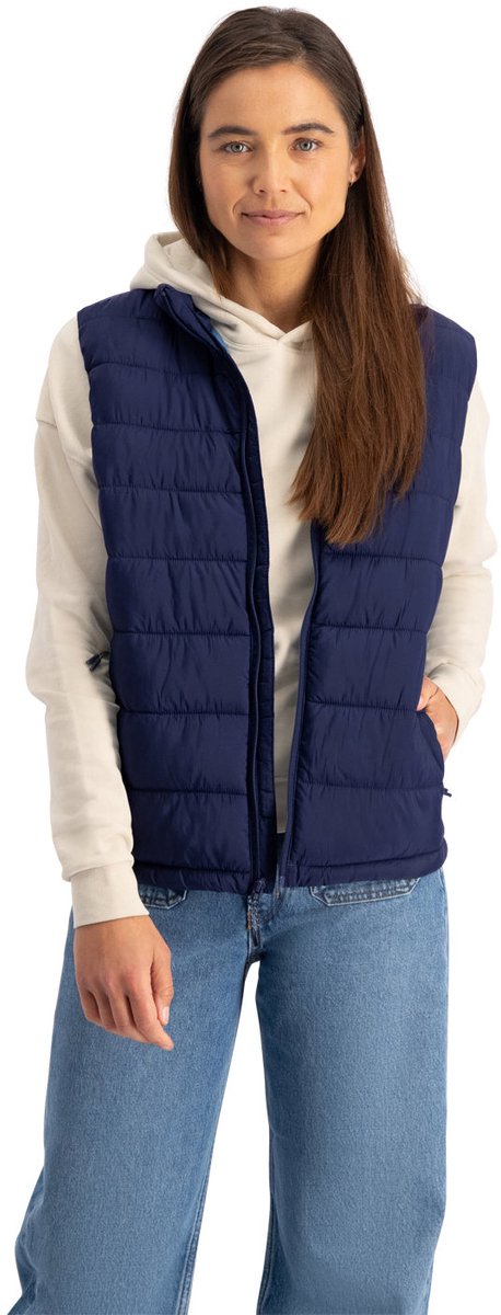 NOMAD® Bodywarmer Vrouwen Donkerblauw Outdoor Bodywarmer Waterafstotend Zakken met rits