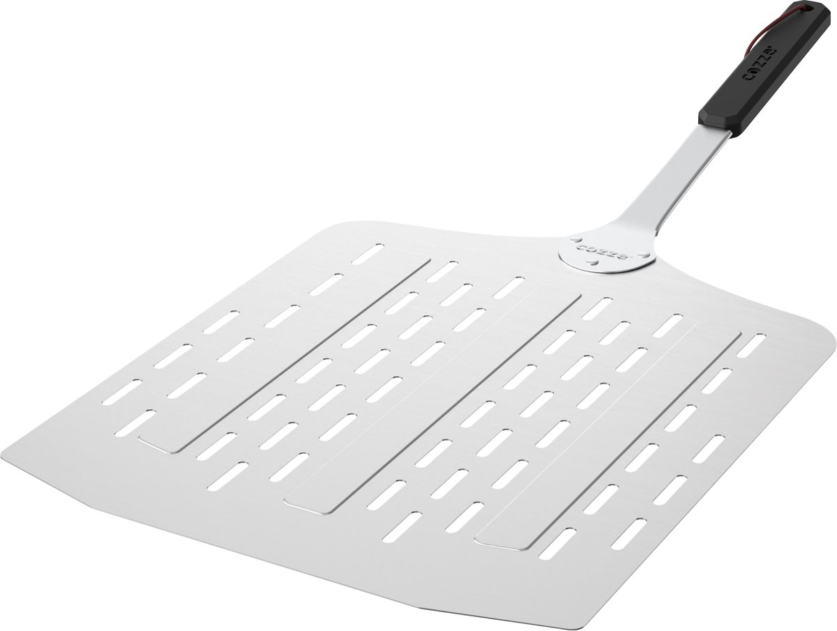 Cozze® Lichtgewicht Pizzaschep met gaten 76x40x35 cm - alu