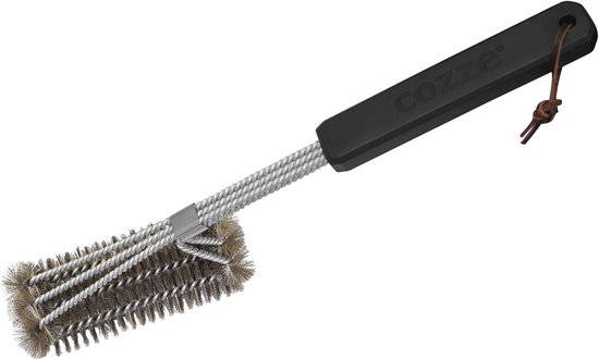 Cozze - Brosse de Nettoyage Grille de Gril 40 cm - Acier Inox - Argent
