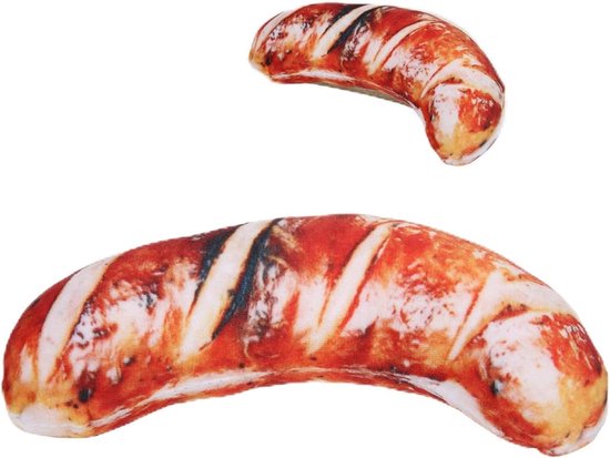 Allecto Plus - Jouets en peluche 3D pour salon et voiture (imitation saucisses)