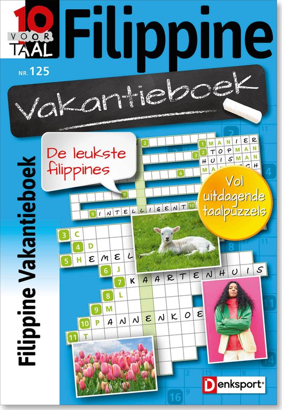 Denksport Puzzelboek 10 voor Taal 10 voor Taal - Filippine vakantieboek, editie 125
