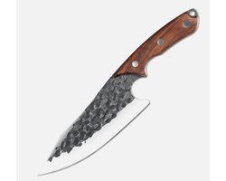 Curbel® Japanse Koksmes - Keuken Messen - Kook & Slagers Mes - Universeel Chef Snijmes - Handgesmeden van Koolstofstaal - Japans Groente & Vleesmes - BBQ Knife