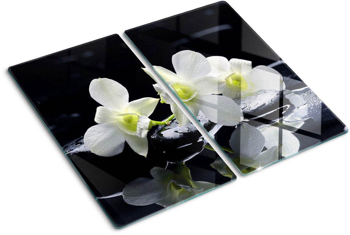Planche De Cuisine En Verre Tulup – 60x52 Cm – Thème Plantes Aromatiques – Vert Moderne