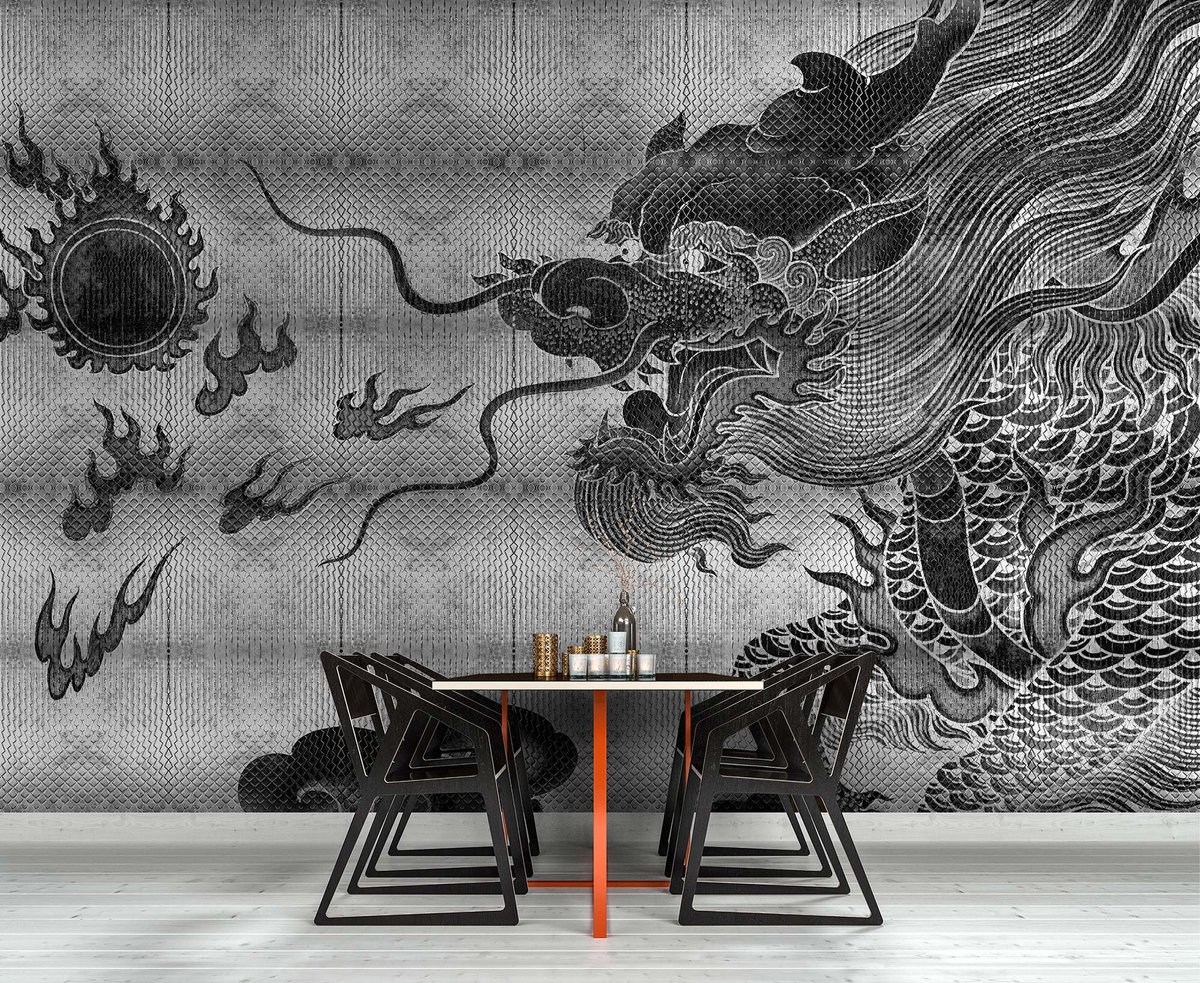 Fotobehang shenzen3 DD122944 Livingwalls Walls by Patel 3 Zilver Grijs Vlies 270 x 400 cm (4 delen) 3D Fotobehang